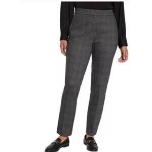 Banana Republic Womens  Dress Pants Charcoal Plaid Stretch Slacks Size 8.  AX
